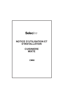 Mode d’emploi Selecline CM60 622469 Cuisinière