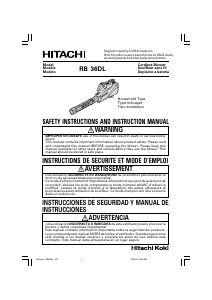 Manual de uso Hitachi RB 36DL Soplador de hojas