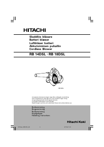 Bruksanvisning Hitachi RB 14DSL Lövblåsare