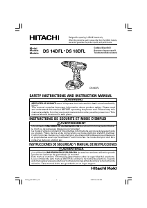 Manual de uso Hitachi DS 14DFL Atornillador taladrador
