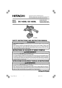 Manual de uso Hitachi DS 14DBL Atornillador taladrador