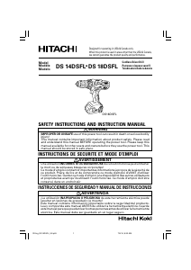 Manual Hitachi DS 14DSFL Drill-Driver