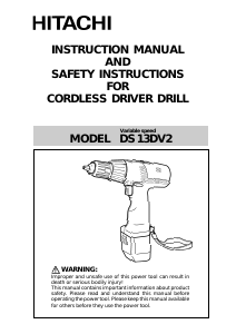 Manual Hitachi DS 13DV2 Drill-Driver