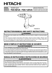 Manual de uso Hitachi FDS 9DVA Atornillador taladrador