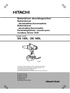 Käyttöohje Hitachi DS 14DL Porakone-ruuvinväännin