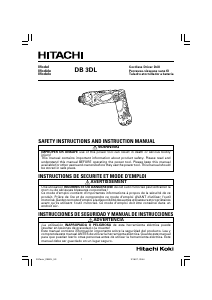 Manual de uso Hitachi DB 3DL Atornillador taladrador