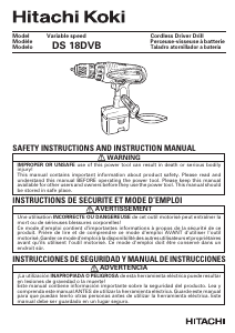 Manual de uso Hitachi DS 18DVB Atornillador taladrador