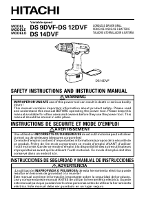 Manual de uso Hitachi DS 9DVF Atornillador taladrador