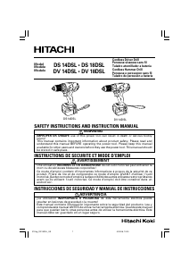 Mode d’emploi Hitachi DS 14DSL Perceuse visseuse