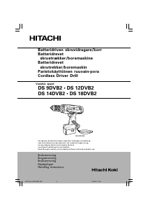 Käyttöohje Hitachi DS 9DVB2 Porakone-ruuvinväännin