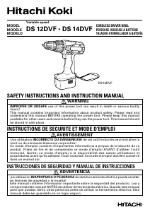 Manual de uso Hitachi DS 12DVF Atornillador taladrador