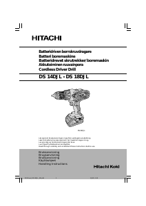 Brugsanvisning Hitachi DS 14DJL Bore-skruemaskine