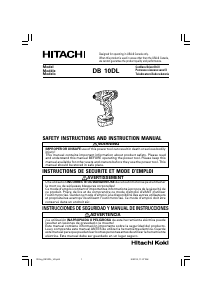 Manual de uso Hitachi DB 10DL Atornillador taladrador