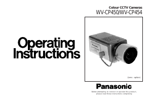 Manual Panasonic WV-CP450 Security Camera