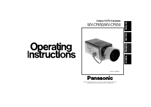 Manual Panasonic WV-CP650 Security Camera