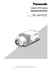 Manual Panasonic WV-NP472 Security Camera