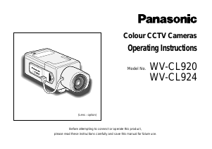 Handleiding Panasonic WV-CL920 Beveiligingscamera