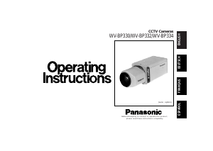 Manual Panasonic WV-BP330 Security Camera
