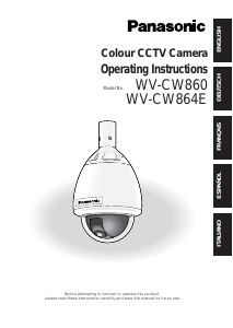 Manual Panasonic WV-CW860 Security Camera