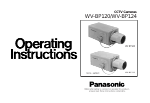 Manual Panasonic WV-BP120 Security Camera