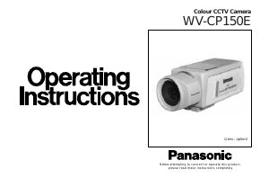 Manual Panasonic WV-CP150 Security Camera