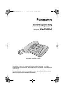 Bedienungsanleitung Panasonic KX-TS580G Telefon