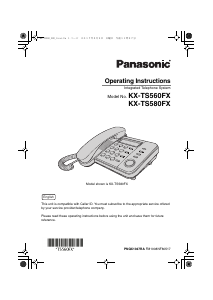 Manuál Panasonic KX-TS580FX1 Telefon