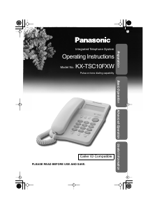 Manual Panasonic KX-TSC10FXW Phone