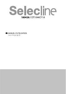 Mode d’emploi Selecline DT1044CF1A Lave-linge