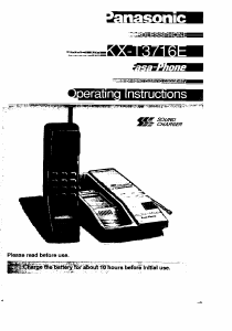 Bruksanvisning Panasonic KX-T3716E Trådlös telefon