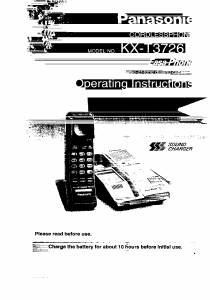 Handleiding Panasonic KX-T3726E Draadloze telefoon