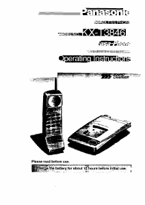 Manual Panasonic KX-T3846E Wireless Phone