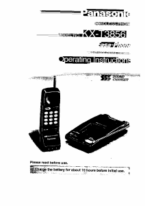 Manual Panasonic KX-T3856E Wireless Phone