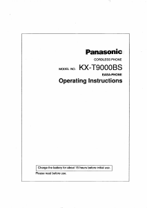 Manual Panasonic KX-T9000BS Wireless Phone