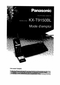 Mode d’emploi Panasonic KX-T9150BL Téléphone sans fil