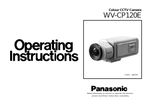 Manual Panasonic WV-CP120 Security Camera