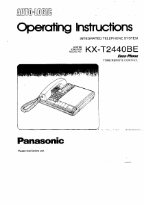 Manual Panasonic KX-T2440BE Phone