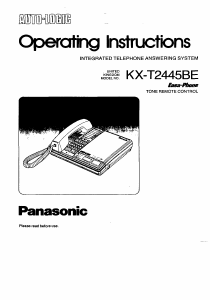 Manual Panasonic KX-T2445BE Phone