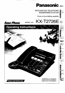 Handleiding Panasonic KX-T2726E Telefoon