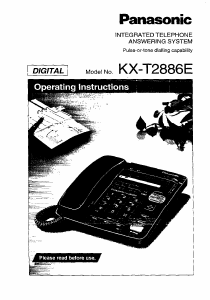 Manual Panasonic KX-T2886E Phone