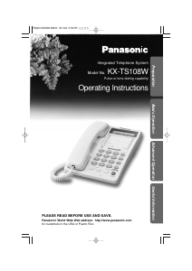Handleiding Panasonic KX-TS108W Telefoon