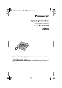Manual Panasonic KX-TS4100B Phone