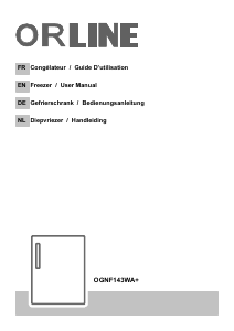 Manual Orline OGNF143WA+ Freezer