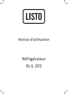 Mode d’emploi Listo RLIL 203 Réfrigérateur