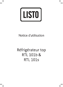 Mode d’emploi Listo RTL 101b Réfrigérateur