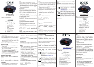 Mode d’emploi ICES ICR-210 Radio-réveil