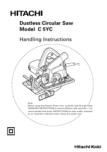 Manual Hitachi C 5YC Circular Saw