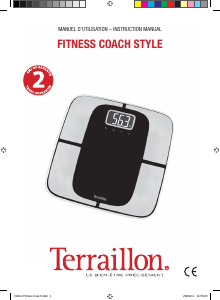 Kullanım kılavuzu Terraillon Fitness Coach Style Banyo tartısı