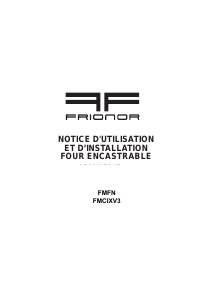 Mode d’emploi Frionor FMCIXV3 Four