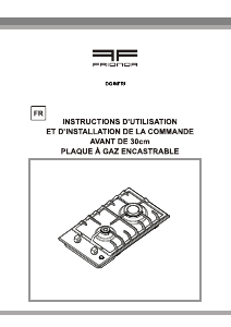 Mode d’emploi Frionor DGINFRI Table de cuisson